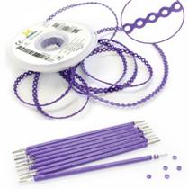 Kit 10 elastic bengala roxo + 1 corrente roxo médio 1,5m