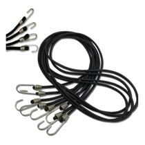 Kit 10 Elástico Extensor Gancho de Metal 2M Bagageiro Moto