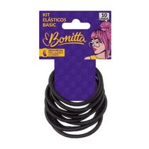 Kit 10 Elásticos De Cabelo Básico Sem Metal Bonitta