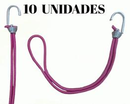 Kit 10 Elasticos Extensor Borracha Lona Caminhão Carreta ROSA