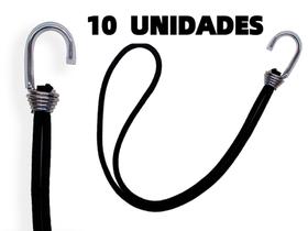 Kit 10 Elásticos Extensor Borracha p/ Caminhão Carreta PRETO