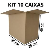 Kit 10 Embalagens De Papelão 50x30x40 Para Mudança Forte Top