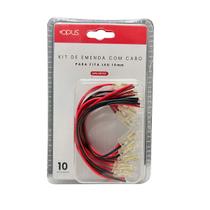 Kit 10 Emenda com Cabo para Fita Led Largura 10mm - Opus - 86732