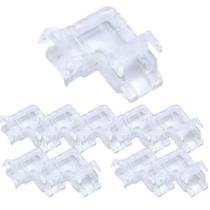 Kit 10 emenda curva 90 transparente p/ fita led 10mm / 5050