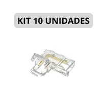 KIT 10 Emenda Curva L Fita LED 10mm 12V 24V