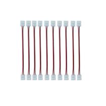 Kit 10 Emenda Rápida Extensão Para Fita Led 2 Vias 5050 3528 2Vias Plug Fêmea Conector Sem Solda