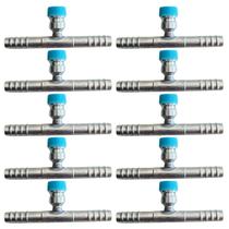 Kit 10 Emendas Ar Cond Reta 8mm Com Ventil R134a Alumínio Kit 10 Emendas Ar Cond Reta 8mm Com Ventil R134a Alumínio