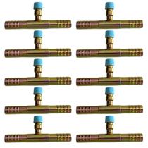 Kit 10 Emendas Ar Condicionado Reta 10mm Com Ventil R134 Aço