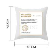 Kit 10 Enchimento Refil Almofada 45x45 cm Fibra Siliconada Suporte Firme