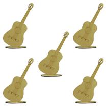 KIt 10 Enfeite de Mesa Violão Grand Concert C/ Base 19,5cm Madeira MDF