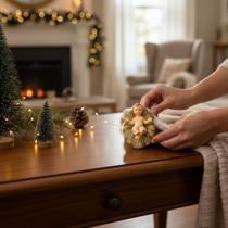 Kit 10 Enfeite Natalino Menino Jesus Manjedoura Natal