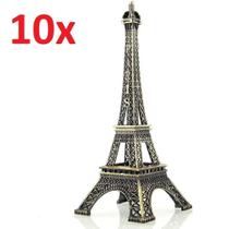 Kit 10 Enfeite Torre Eiffel Miniatura 15 Anos 5x5x13,5cm - Gimp
