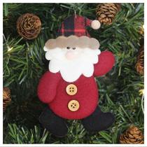 Kit 10 Enfeites árvore De Natal Pendente Papai Noel 14,5cm