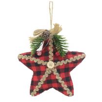 Kit 10 Enfeites Árvore Natal Pendente Natalino Estrela 15cm Kit 10 Enfeites Árvore Natal Pendente Natalino Estrela 15cm