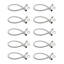 Kit 10 Engate Flexível Trançado Aço Inox 40cm Quente Fria