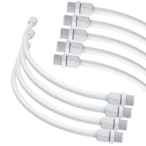 Kit 10 Engate Rabicho Flexível 1/2 PVC Plasbohn 30cm 40cm 50cm 60cm 100cm Caixa de Descarga Lavatóri