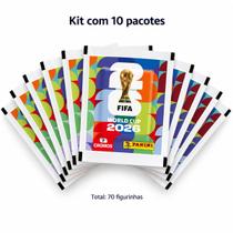 Kit 10 Envelopes de Figurinhas Copa do Mundo FIFA 2026 com 7 Cromos - Panini
