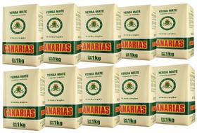 Kit 10 Erva Mate Canarias Té Verde Y Jengibre 1Kg