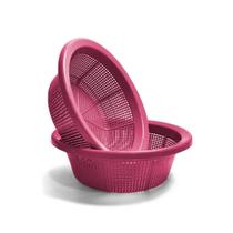 Kit 10 Escorredores Multiuso Lava Tudo Plastico Resistente e Duravel Para Frutas Massas e Legumes