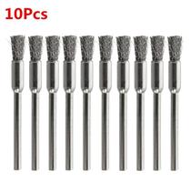 kit 10 escova de aço tipo pincel para micro retifica