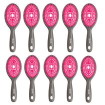 Kit 10 Escovas Cabelo Oval Almofadada Vazada Bonitta Kit 10 Escovas Cabelo Oval Almofadada Vazada Bonitta