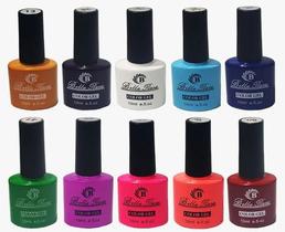 Kit 10 Esmalte Em Gel Led Uv Bella Rosa Sortido Premiun