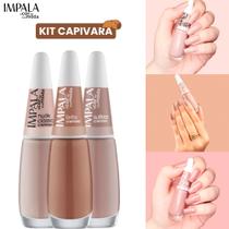 Kit 10 Esmaltes Capivara Tons Marrom Chocolate Nude Terrosos Esmaltes Impala Atacado