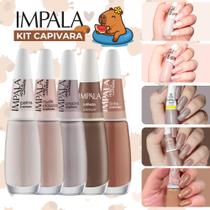 Kit 10 Esmaltes Capivara Tons Marrom Chocolate Nude Terrosos Esmaltes Impala Atacado