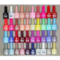 Kit 10 Esmaltes Efeito Gel Bella Rosa em Gel Led Uv