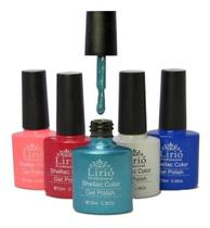 Kit 10 Esmaltes Em Gel 7.5ml Marca Lirió Para Unhas Uv Led