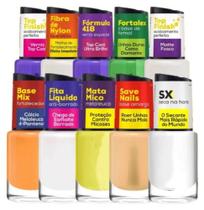 Kit 10 Esmaltes Para Cuidados e Tratamentos De Unhas Cora 10ml Kit 10 Esmaltes Para Cuidados e Tratamentos De Unhas Cora 10ml