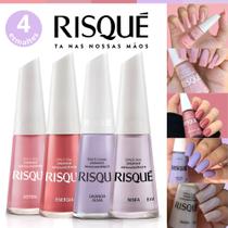 Kit 10 Esmaltes Risqué Tons Lilas Azul e Rosa Esmaltes Atacado Kit 10 Esmaltes Risqué Tons Lilas Azul e Rosa Esmaltes Atacado
