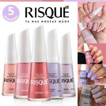 Kit 10 Esmaltes Risqué Tons Lilas Azul e Rosa Esmaltes Atacado Kit 10 Esmaltes Risqué Tons Lilas Azul e Rosa Esmaltes Atacado