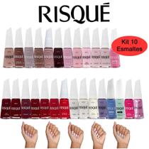 Kit 10 Esmaltes Sortidos Atacado Manicure Risque Kit 10 Esmaltes Sortidos Atacado Manicure Risque