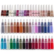 Kit 10 Esmaltes Sortidos Impala e Risqué 5 de Cada Marca Cores Variadas e Alta Cobertura