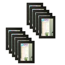 kit 10 Espelhos 10x15 Moldura preta para casa, decoração, sala, banheiro.