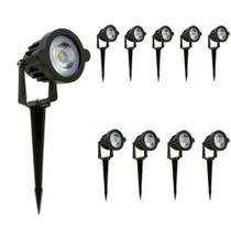Kit 10 Espetos Jardim 5W 6500k B Frio IP65 Bivolt - Galaxy