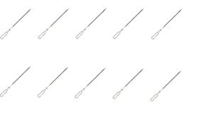 Kit 10 espetos lâmina inox picanha Lobo Churrasqueiras Kit 10 espetos lâmina inox picanha Lobo Churrasqueiras