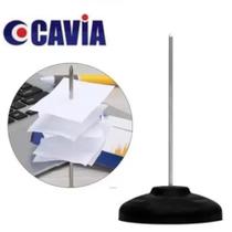 Kit 10 Espetos Para Papel De Base Plástica Preta Escritório