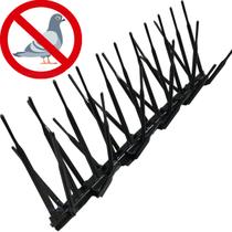 Kit 10 Espículas Anti Pombos Inibe Aves Policarbonato Preto