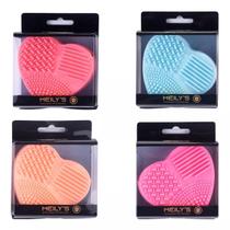 Kit 10 Esponja Limpeza De Pincel Maquiagem Pincéis Coração Kit 10 Esponja Limpeza De Pincel Maquiagem Pincéis Coração