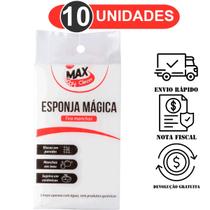 Kit 10 Esponja Magica Limpa Vidros Tenis Melamina Tira Mancha Desengordura Limpeza