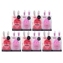 Kit 10 Esponjas Maquiagem Hello Mini Linha Coelho