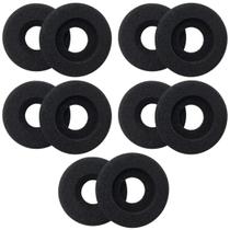 Kit 10 Espuma Vazada Para Headset Plantronics C310 C320 C3210 C3220 - Preta 65mm