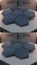 Kit 10 Espumas Acústicas Hexagonais 30cm Cinza