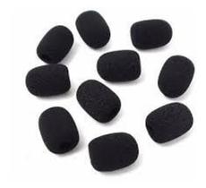 Kit 10 Espumas Almofada Microfone Headset Lapela