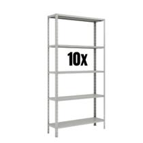 Kit 10 Estantes de Aço Modular 5 Prateleiras Fácil Montagem e Alta Durabilidade