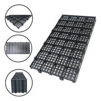 Kit 10 Estrado Piso Pallet Plástico Resistente 25x50 Paletes Preto