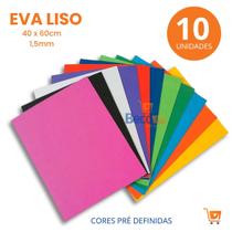 Kit 10 Eva Colorido 40x60 Ideal Para Escolas E DIY