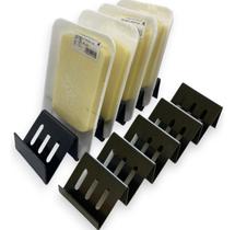 Kit 10 Expositor Escadinha Para Geladeira Expositora Carnes